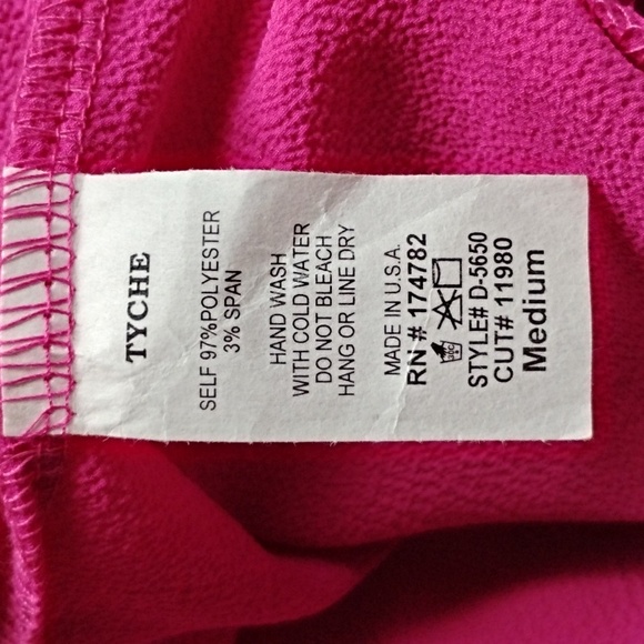 Vici Karty Tiered Mini Dress M Fuschia Racerback Blouson - Picture 6 of 8